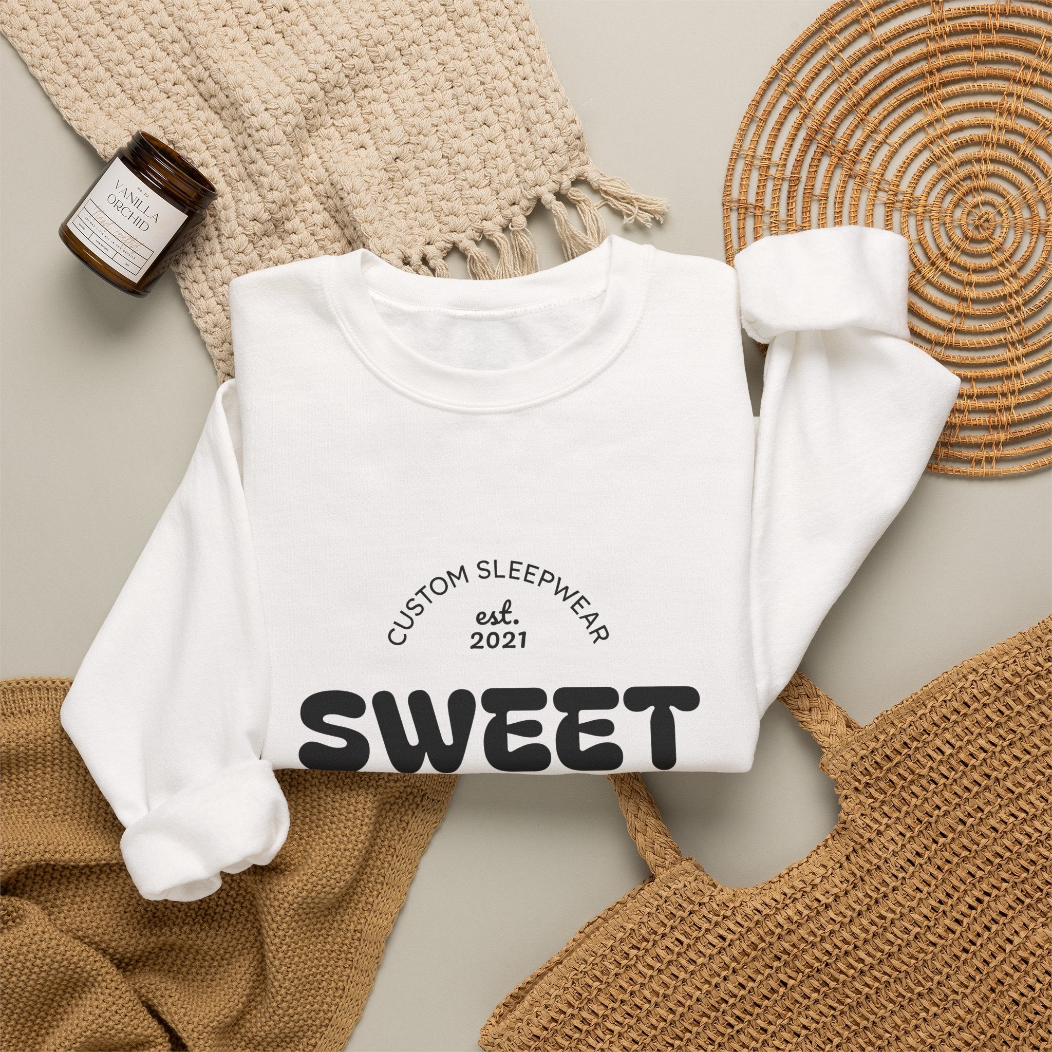 Sweet Dreams Crewneck Sweatshirt — Equine Rustic Horse Graphic