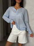 Hirsionsan Basic soft  T-Shirts Women Summer Long Sleeves