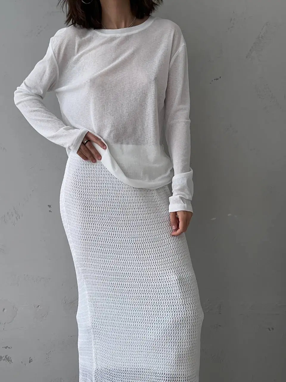 Hirsionsan Basic soft  T-Shirts Women Summer Long Sleeves